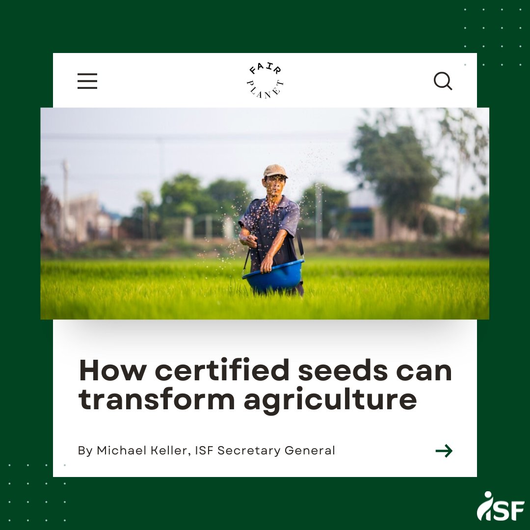 International Seed Federation (@seedfed) on Twitter photo 🚜 Farmers need trust in their seeds to secure harvests & livelihoods. Strong seed certification frameworks make it possible.
Read more in this <a href="/fairplanet/">FairPlanet</a> article ⬇️: bit.ly/3Cp4GvI 🚜 Farmers need trust in their seeds to secure harvests & livelihoods. Strong seed certification frameworks make it possible.
Read more in this <a href="/fairplanet/">FairPlanet</a> article ⬇️: bit.ly/3Cp4GvI