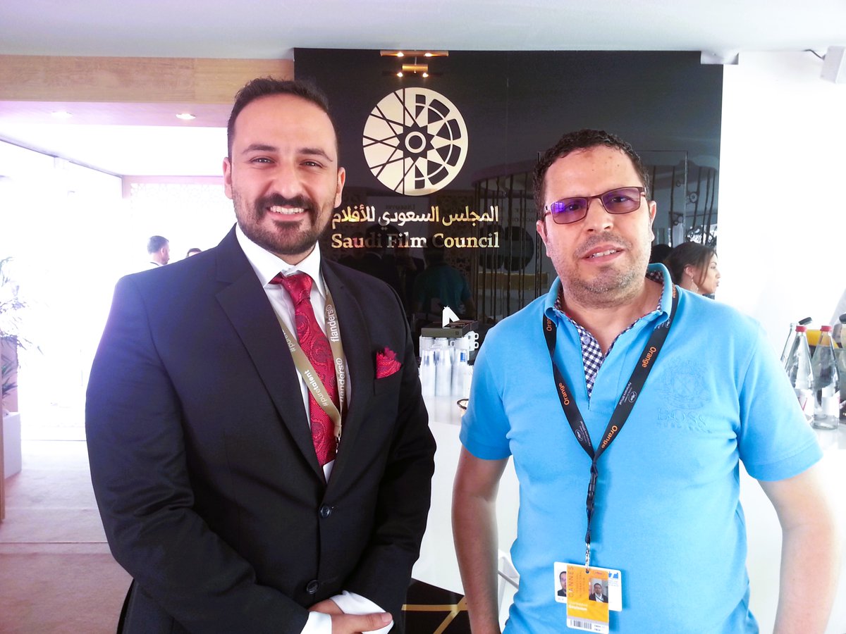 المخرج شرف الدين قويسم  بالمجلس السعودي لللأفلام أثناء مشاركته بمهرجان كان السينمائي ..