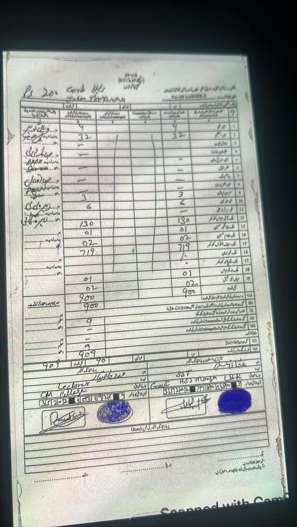 mofarooka's tweet photo. #آٹھ_فروری_یوم_وفا

NA 126 Lahore #RiggingExposed 
Original Form 45 vs ECP’s Form 45 https://t.co/rz75ktwXvY