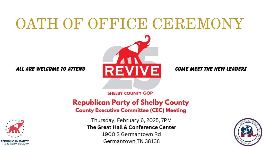 GOPShelby's tweet photo. Your Revive 25 officers are being sworn in by Commissioner Amber Mills during this Thursday’s CEC meeting. They’re ready to get the Shelby GOP back in fighting shape! We hope to see you there. https://t.co/8APuMOIg8Y