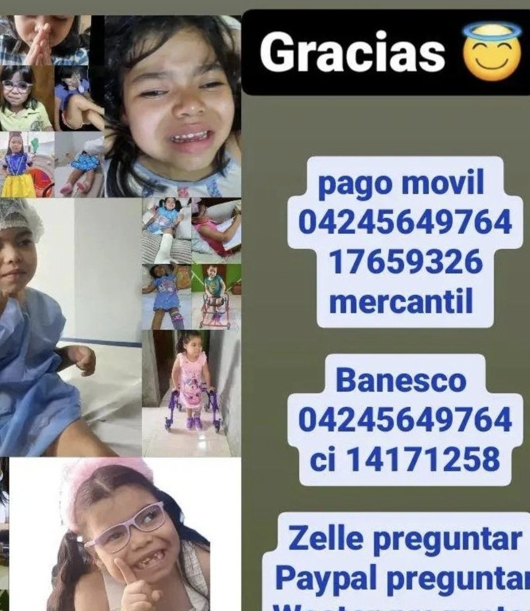 mariani87784922's tweet photo. #URGENTE tengo diferentes diagnosticos y muchas ganas de vivir .
📍Hidrocefalia tabicada
📍Hemiparesia izquierda
📍Pubertad precoz
📍Epilepsia estructural
📍Astigmatismo mixto elevado,exotropia,hiperfunsión de oblicuos. 
Faltan $100 para amp decapeptyl hoy 🙏 Dios led pague https://t.co/NKuLdxaFMf