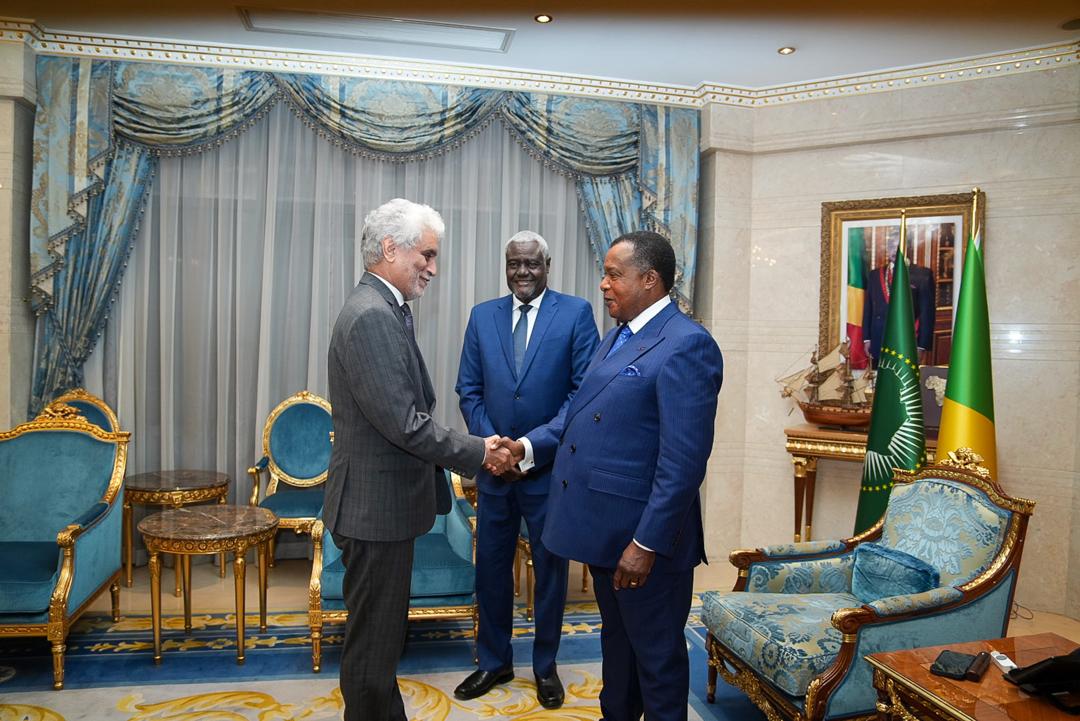 I was honoured to be received by  H.E. President Denis Sassou N'guesso in #Brazzaville today. We discussed Continental issues of concern such as #Libya, particularly as President Sassou Nguesso chairs the AU High-Level Committee on Libya. The Committee expects to assemble Libyan