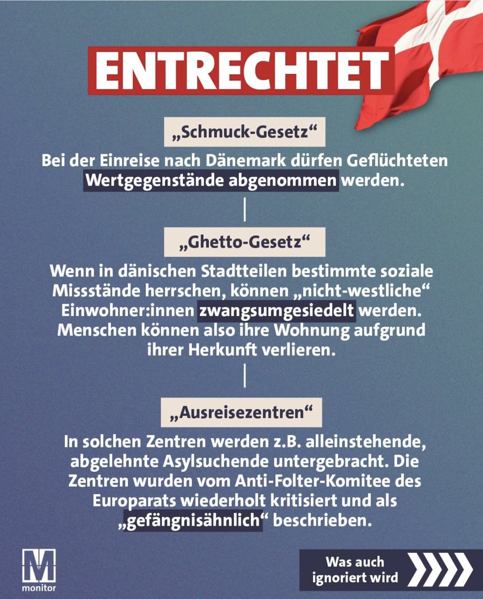 georgrestle's tweet photo. Was CDU-Politiker immer wieder behaupten: Dänemark zeige, dass durch eine restriktive Migrationspolitik rechtsextreme oder -populistische Parteien „verschwinden“. Was die Zahlen zeigen: Seit den Gesetzesverschärfungen legen die Rechtsradikalen in Dänemark wieder zu. https://t.co/vL1iuPF3NQ