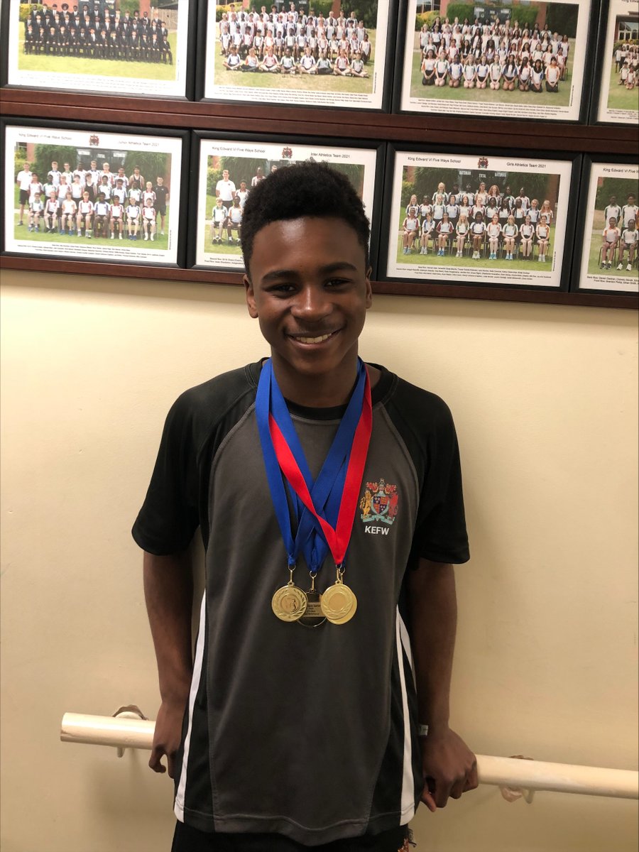 KEFW_School's tweet photo. Temidayo in Year 8 represented Birmingham at the Indoor Regional Finals last weekend, winning shot putt with a PB of 10.73m and both relay races! 🏆 With the highest individual points overall, the future looks bright. 👏 Looking forward to the summer athletics season! https://t.co/fbfYMi1CuB