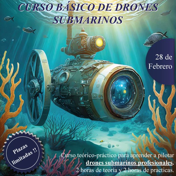 Te gustaría conocer y aprender a usar un dron submarino profesional o ROV ? Ya tenemos las pre-inscripciones abiertas para nuestro próximo curso, no te quedes sin la oportunidad de hacer el curso !! Recuerda que las plazas son limitadas !!

Mas info: cursos@zoomare.com