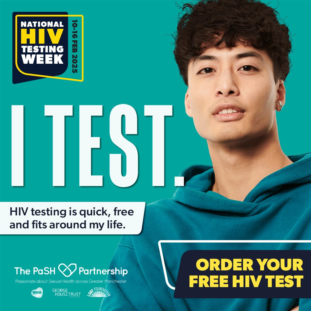 LGBTfdn's tweet photo. Between 10-16 February, we're running drop in clinics throughout Greater Manchester in conjunction with BHA for Equality and George House Trust as part of the PASH Partnership.
#NationalHIVTestingWeek #HIVAwareness #GreaterManchester #PASHPartnership #HIVTesting https://t.co/4yO7GGnrTW