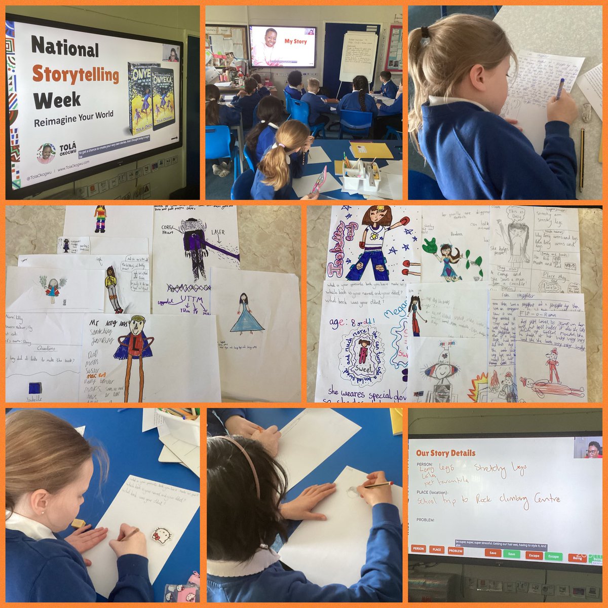 Literacy_Trust's tweet image. "You inspired a lot of young writers!"

This morning, children in 1,350 classrooms took part in our #NationalStorytellingWeek event with @TolaOkogwu and created their own superheroes inspired by Onyeka and the Academy of the Sun. 

We can't wait to see the stories they create!