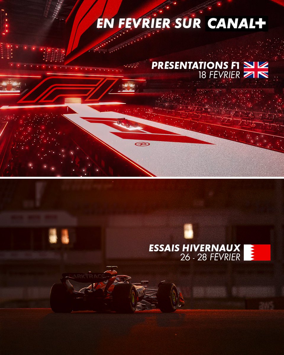 CanalplusF1's tweet photo. La joie d’être enfin en février 🥹

Au programme, la présentation des monoplaces 2025 lors d’une soirée exceptionnelle et 3 jours d’essais hivernaux 🏎️💥

Vous êtes prêts pour le retour de la #F1 ? 🤩 https://t.co/tsUAm98pkO