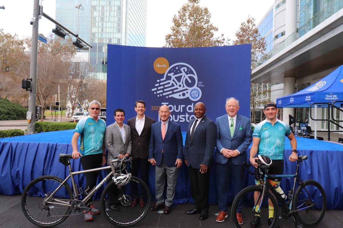 houmayor's tweet photo. Tour de Houston, now in its 18th year, &amp; 12th with Apache Corporation as the presenting sponsor, will take place on Sunday, April 13, &amp; feature a new route with three distance options ideal for families, casual riders and cyclists training for the upcoming MS 150. https://t.co/elW99bnX3d