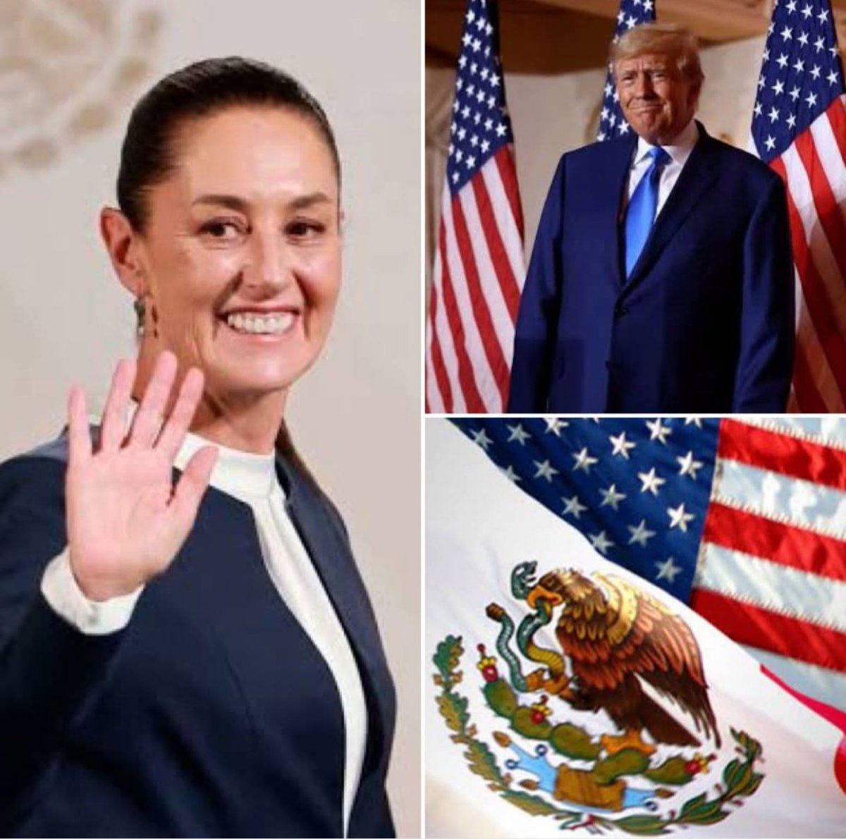 SenadoraV's tweet photo. Nuestra presidenta Claudia Sheinbaum muestra que con estrategia y una relación de respeto se pueden lograr acuerdos con su homólogo estadounidense Donald Trump.

#MéxicoPuebloUnido #SomosMillones https://t.co/pKjaCNqMxX