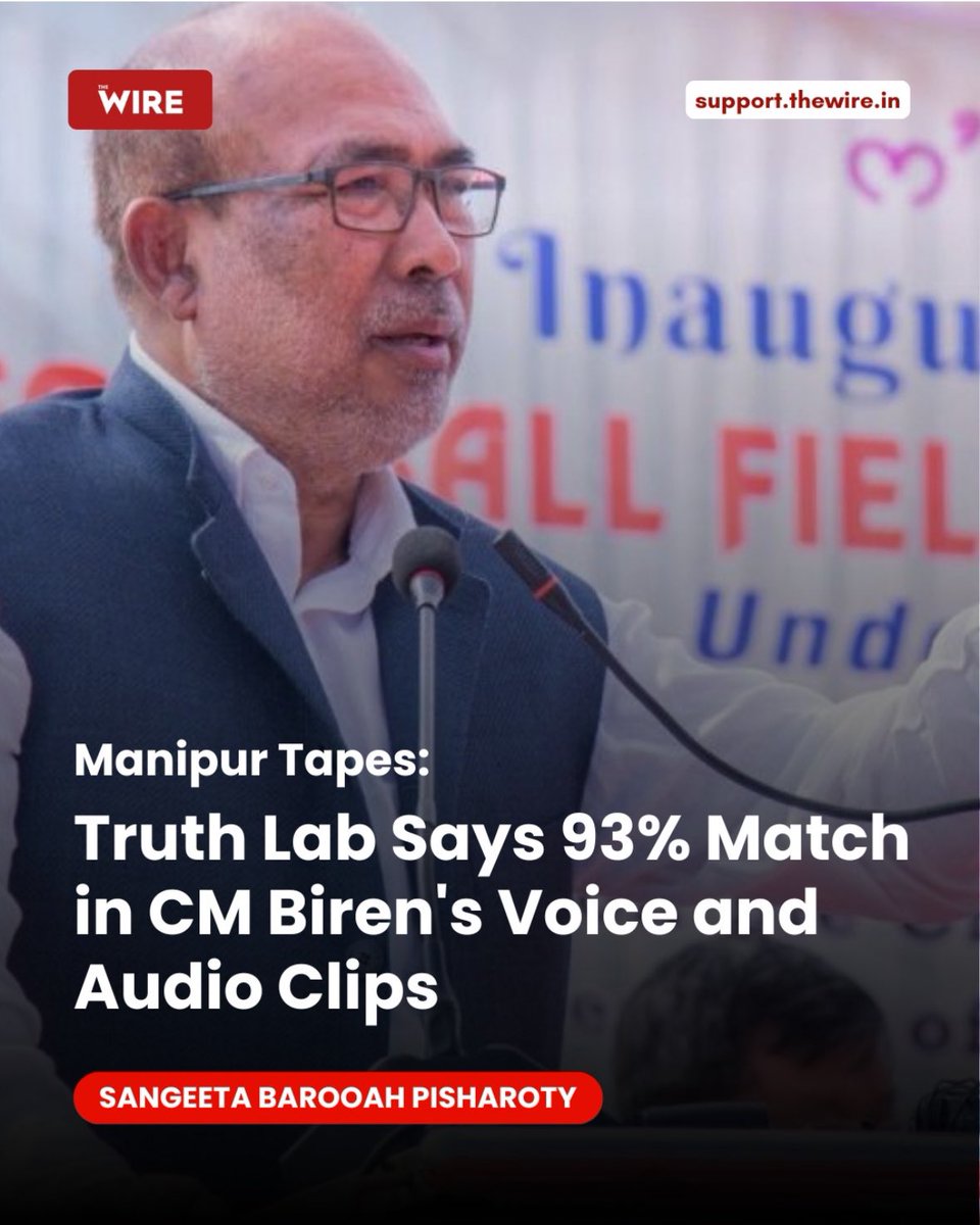 turng_point's tweet photo. Manipur Tapes: Debunking 93% evidence seems near impossible. Shockwaves hit Imphal, but this time, the CM’s team may struggle to dismiss it. Their focus on hounding petitioners speaks volumes. Truth takes time, but it prevails. Now, the ball is in the Supreme Court’s court. https://t.co/HlGtnd7C7f