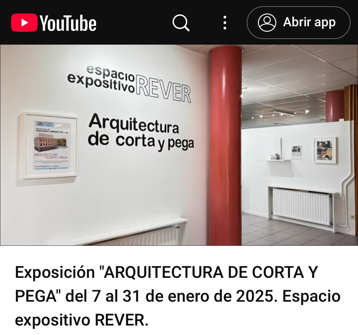 📢 ¡Ya disponible en YouTube!

Ya puedes ver en el canal de YouTube del IES Las Salinas el vídeo resumen de la exposición “Arquitectura de Corta y Pega”.
🎥👇🏻👇🏻👇🏻👇🏻👇🏻👇🏻👇🏻👇🏻

m.youtube.com/watch?v=HbtYcX…