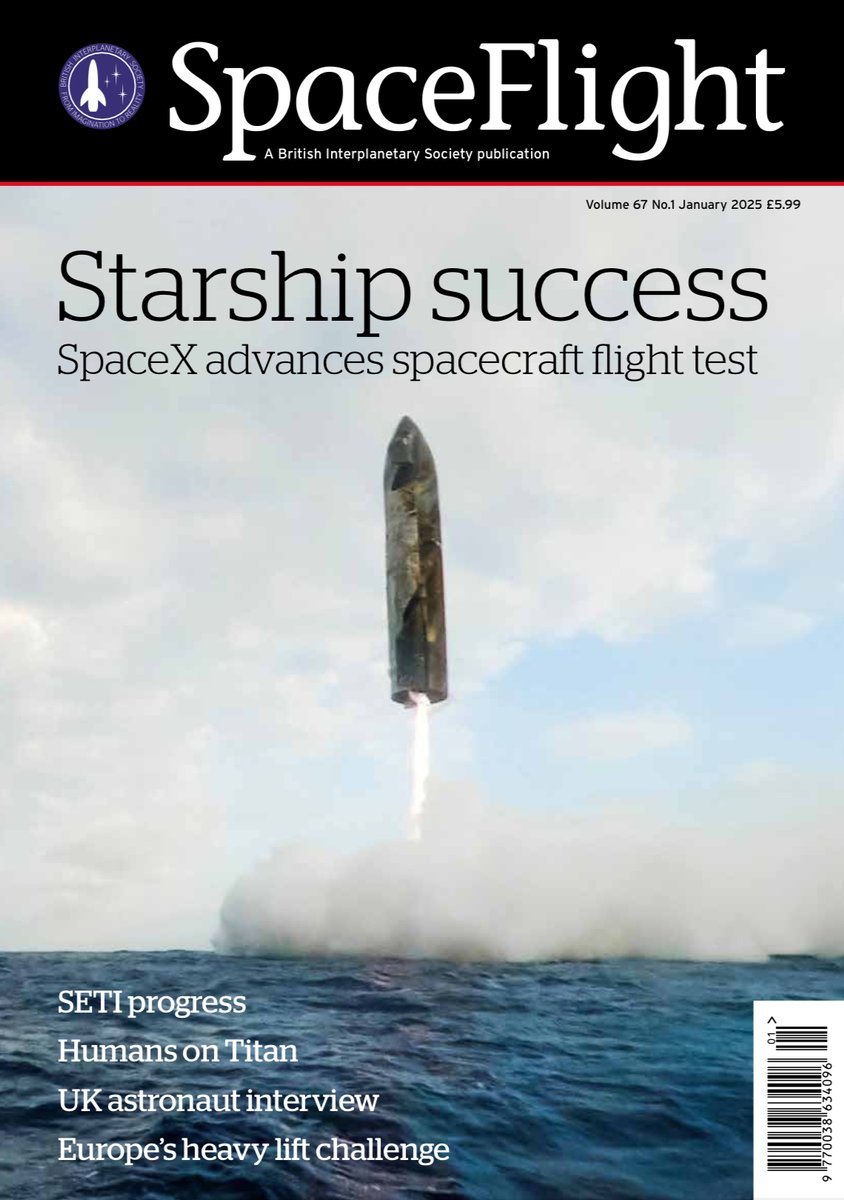 BIS_spaceflight's tweet photo. 🚀 The January & February 2025 issues of SpaceFlight are available 📖✨ - get your copies here!👇
https://t.co/aTy8n2gYg7
@SpaceX #Starship #Mars #Titan #SETI @esa #EHLL #Rockets #FromImaginationToReality https://t.co/jrugksy5Xs