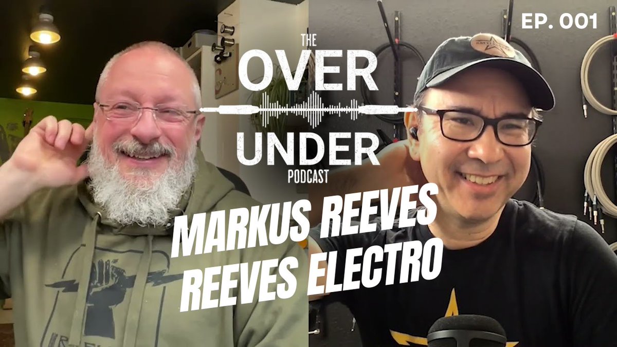 RT <a href="/RSnakeCableCo/">Rattlesnake Cables</a> We are so excited to announce that we are doing a podcast series called Over/Under. Our first guest is with Markus Reeves of Reeves Electro! It was a great conversation! Be sure to like, follow, and subscribe.
youtu.be/z_nc1FbzFnM