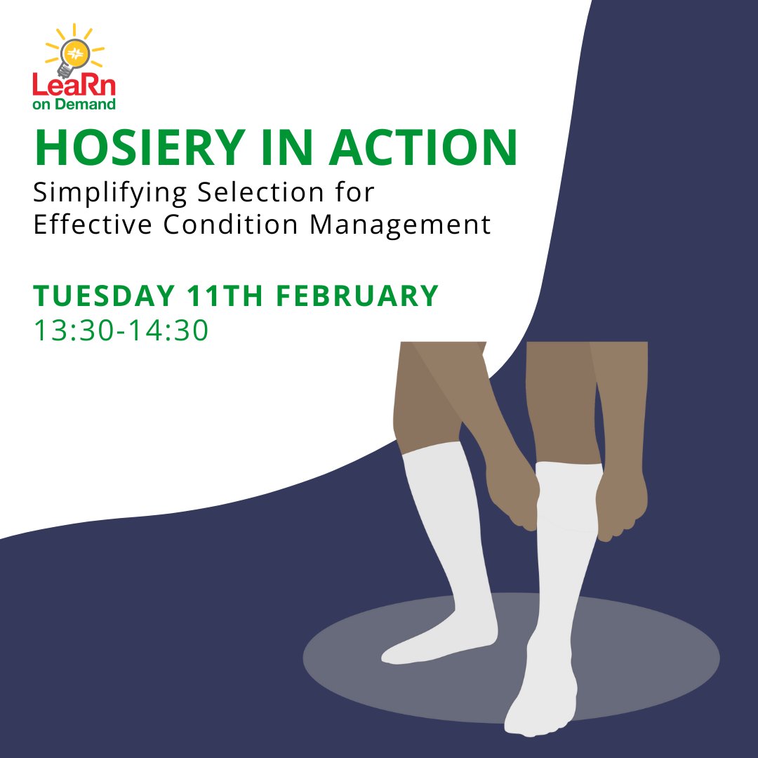 Join our next LeaRn on Demand LIVE session 📢🦵

🦵 Hosiery in Action: Simplifying Selection for Effective Condition Management

When? 11 February 2025 at 13:30-14:30pm

👉 Identifying at-risk individuals:  ​Making every contact count by recognising at-risk patients. ​
👉Focus on