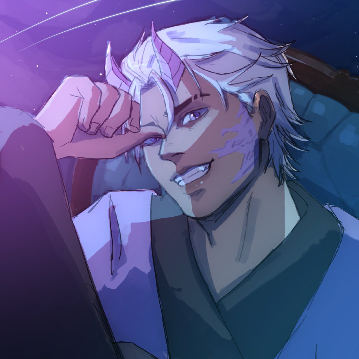DarkFlameVT's tweet photo. @MicahMijin Hello fellow white haired vtubers! https://t.co/uYjAW54bSh