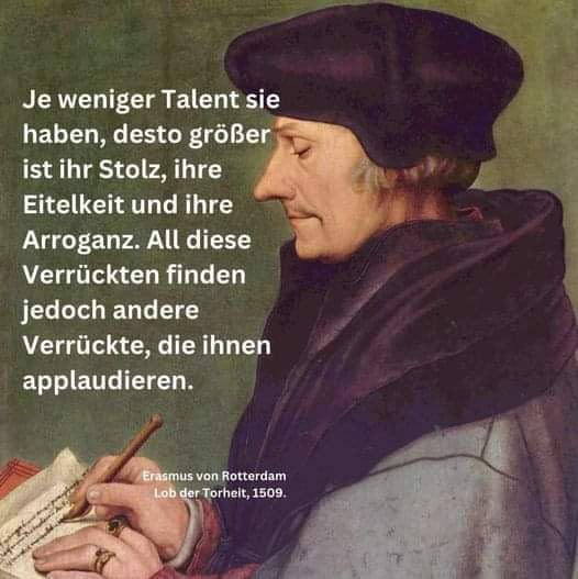 DeutschRetten's tweet photo. Was man aktuell auf #Wahlkampfveranstaltungen und #Parteitagen so erlebt, fasst dieser nette Herr mal zusammen:
#erasmusvonrotterdam #lobdertorheit #cduparteitag #GrueneNeinDanke #typischCDU #MerzKannNichtKanzler https://t.co/WzjbboGGqw