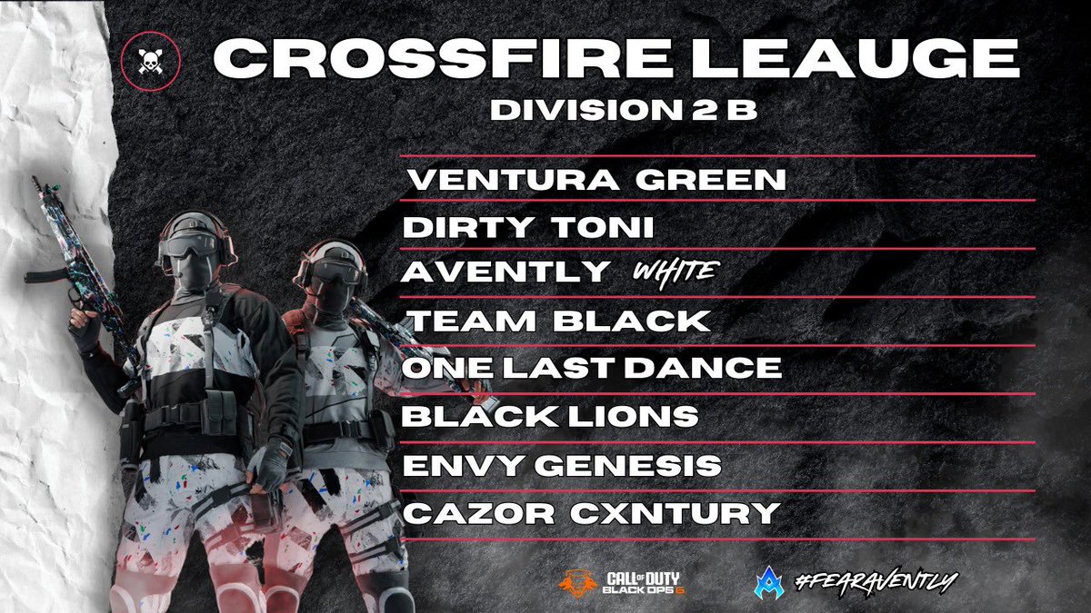 Aventlygg's tweet image. We are ready!!! Team White eröffnet morgen die crossfire Season für uns in D2B.

Spieltermine usw folgen in kürzer 🗣️
