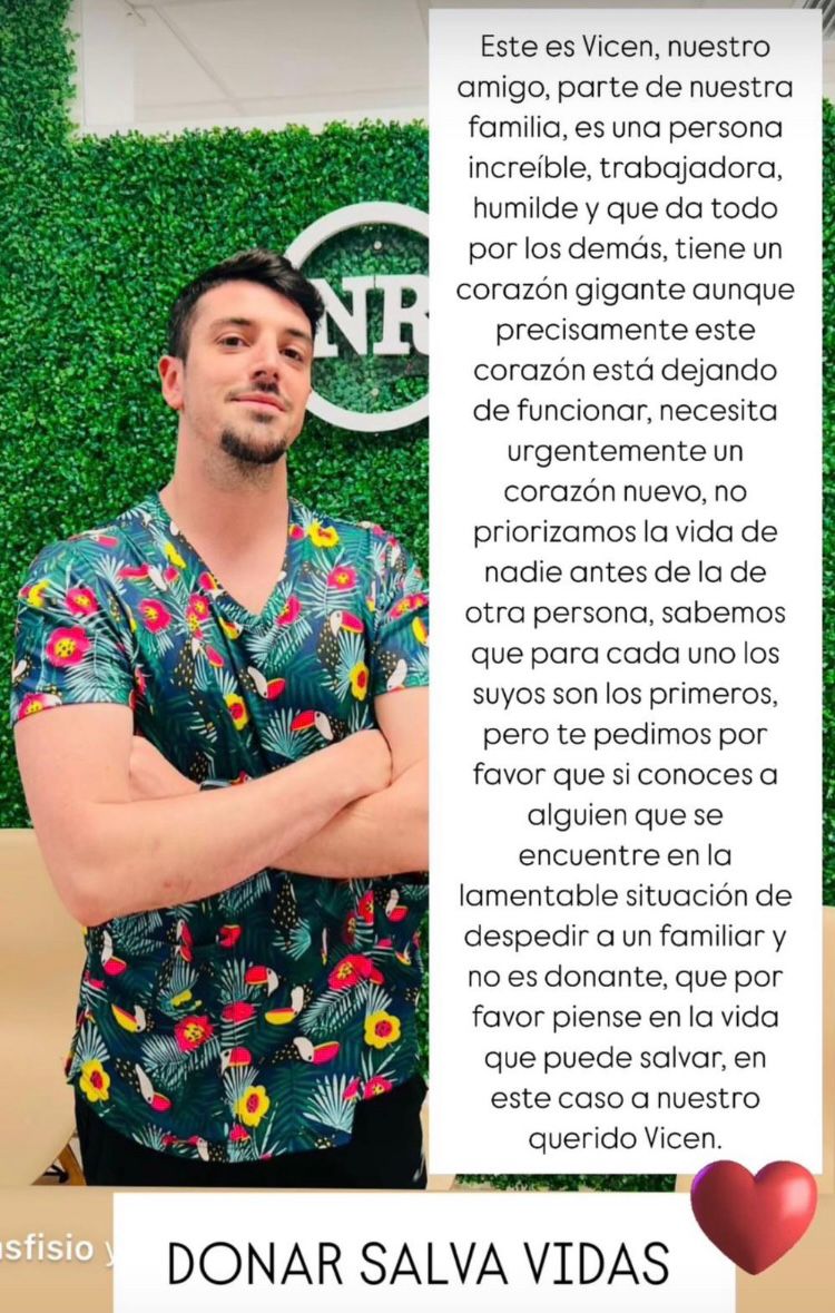 Sur-17 se adhiere a esa campaña para lograr un corazón para Vicen.
