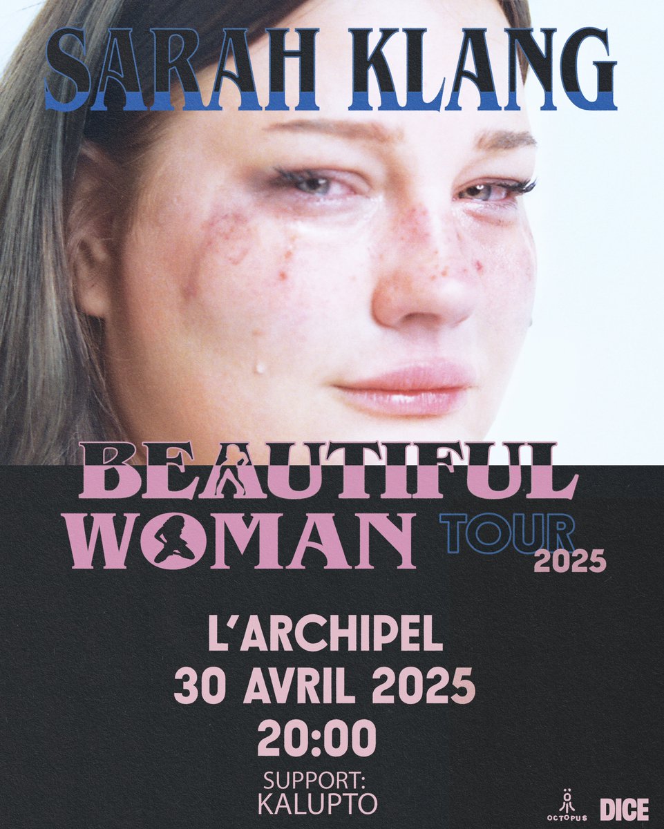 KALUPTO en 1ère partie de Sarah Klang le 30/04

Avec autant de délicatesse que de puissance, sa chanteuse &amp; compositrice Calypso nous livre ses pensées les plus vulnérables, mêlant sa voix et son piano aux solos de guitare enivrés de Victor son acolyte

🔗 larchipel.net/spectacle/sara…