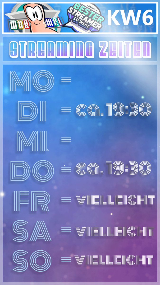 Streaming Zeiten der Woche 🥳