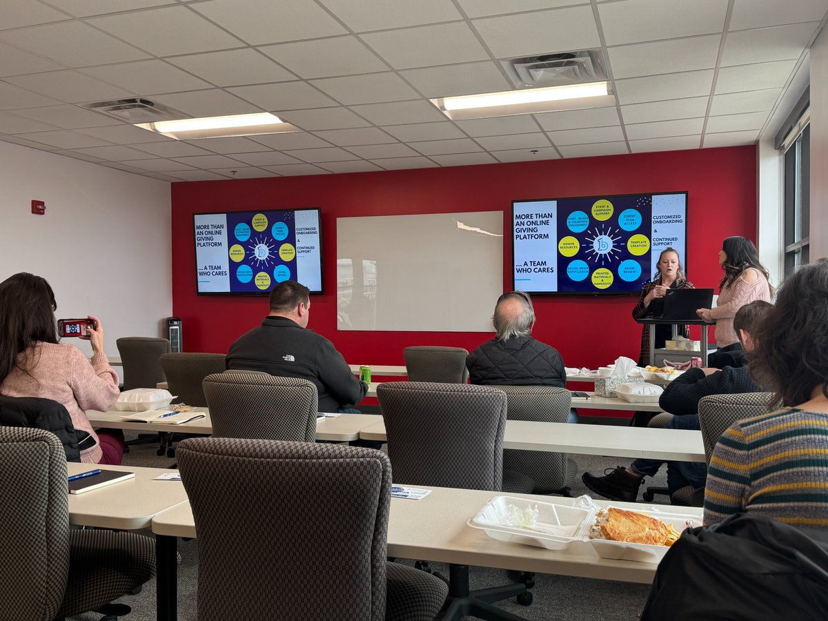 Last week becausOne and <a href="/CSB_Indiana/">CitizensStateBank-IN</a> collaborated to bring a lunch and learn. The dynamic duo of becauseOne, Stefany Dolan &amp; Stacia Jones, shared the latest giving trends with nonprofits and other local community members. We loved having them and learned so much!