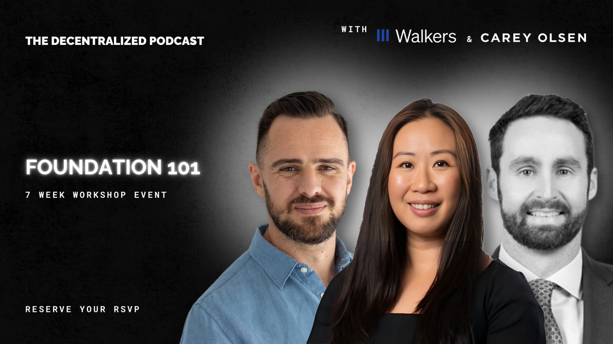 How do you set up a foundation for success in Web3?

I’m moderating Episode 4 of the DAO Masterclass with:

Chris Duncan (Carey Olsen): Legal frameworks for blockchain.

Melissa Lim (Walker): Specializing in Private Equity, Corporate, Fund Finance, and FinTech, advising on legal