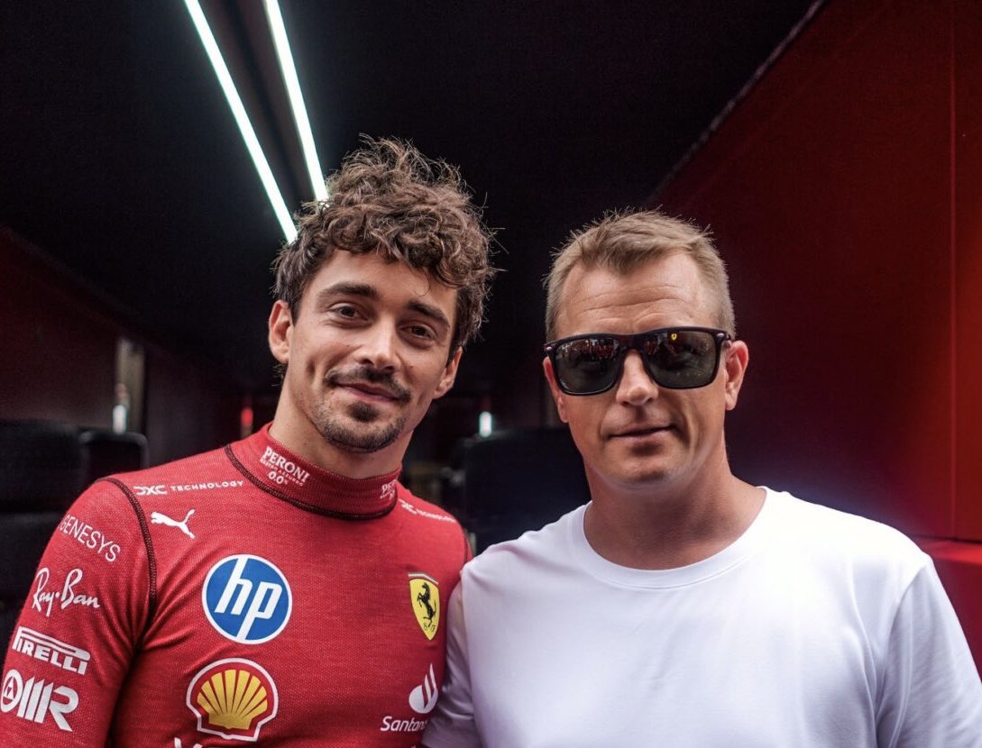 Kimi7iceman's tweet photo. "Thinking about a driver who has made a reference point I'd say Kimi. It was him I was looking at as a child when dreaming of driving in Formula 1 one day. I liked his simplicity,there weren't filters, he showed himself for what he was and that fascinated me." - @Charles_Leclerc https://t.co/orsIDiHMMp