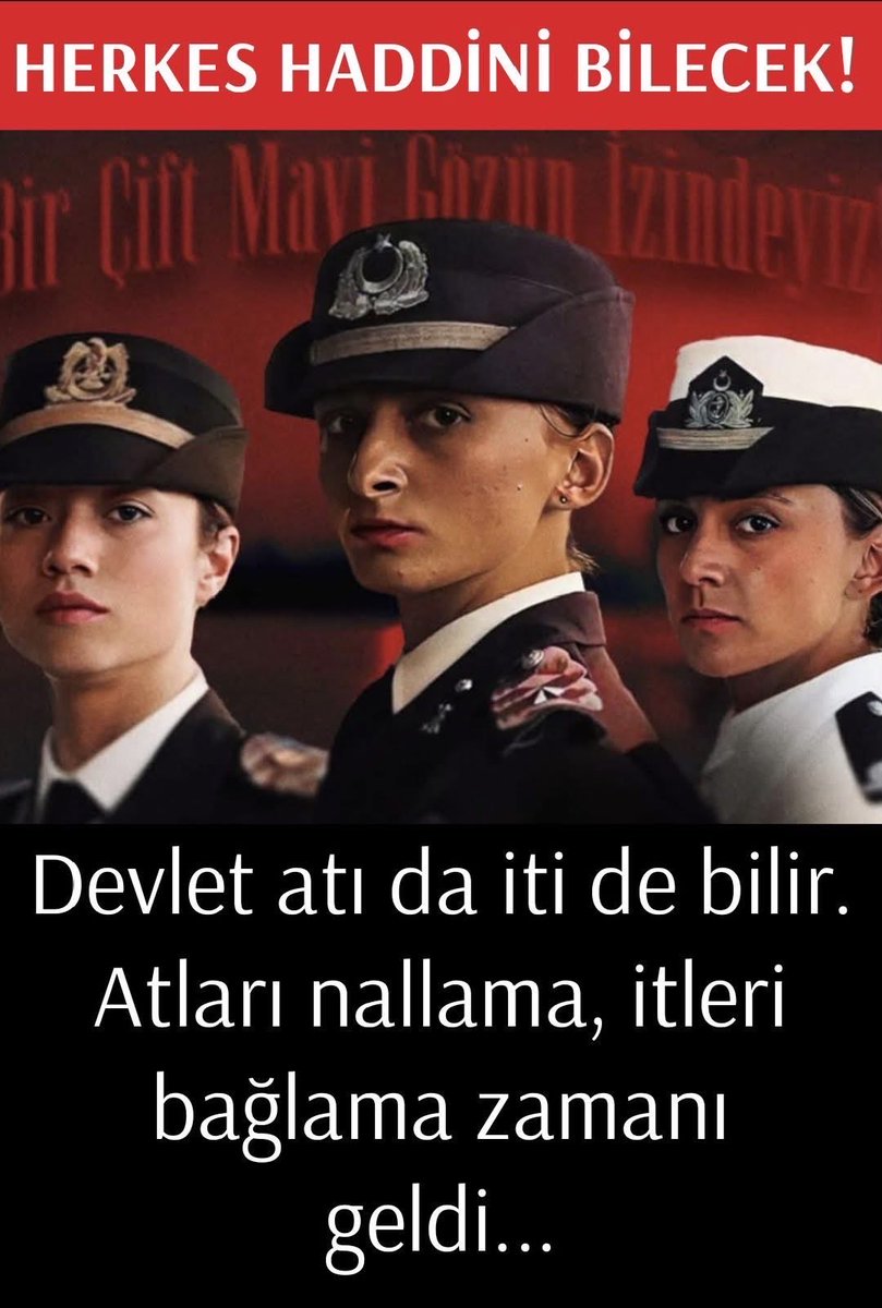 ☝Müslüman Türk Milleti Asker Milletir...
Askeri için canını verir....

👉Disiplinsiz Darbeci Sekuler Mahallenin Asker görünümlü çocuklarını da çok iyi tanır.

Devletine sadık #TeğmenlerimizinYanındayız
Metrobüs #TrumpNoDisplacement