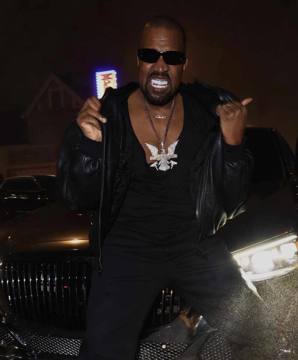 theyeezymafia's tweet image. Ye after the Grammy party last night