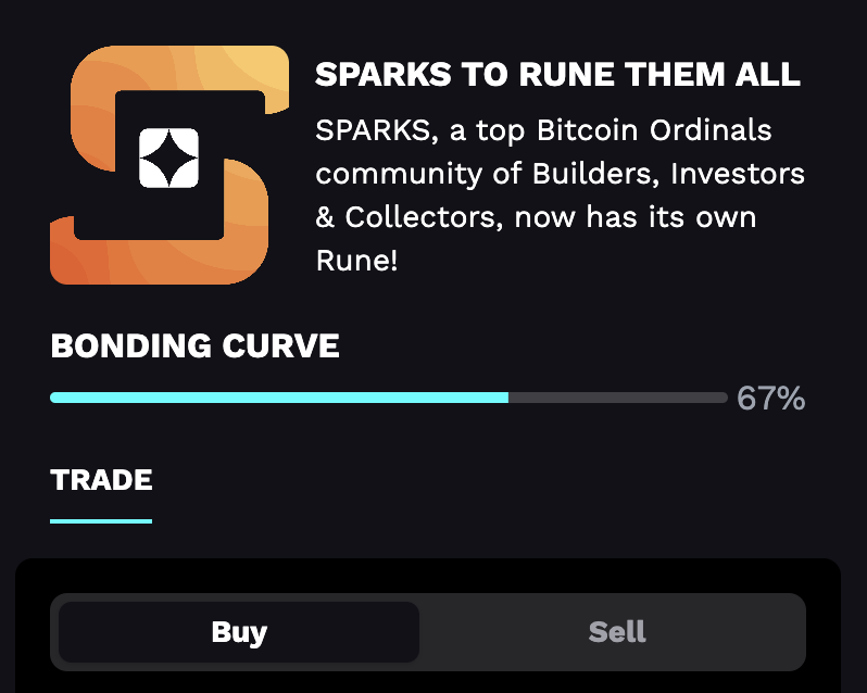 BREAKING: ODIN.FUN is publicly LIVE and SPARKS have released their First memecoins RUNES Token with a twist.
LINK here to purchase $SPARKS odin.fun/token/229u 

While $SPARKS is a memecoin, we’re bringing it into the SPARKS universe with the following