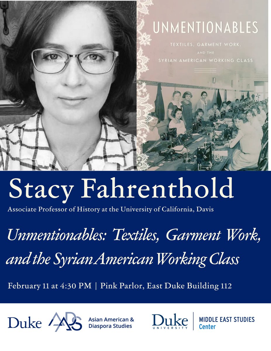 We look forward to welcoming Prof. Fahrenthold to Duke on Feb. 11 to give a lecture on her new book! We hope you can join us!