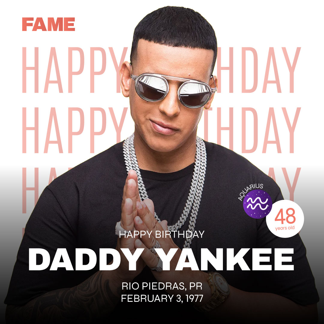 getfamemag's tweet photo. Happy Birthday, Daddy Yankee! Your music has made the world dance to the unforgettable beats of reggaeton.
#FAME #FAMEMAG #FAMEMAGAZINE #DaddyYankee https://t.co/Y6KriQELwY