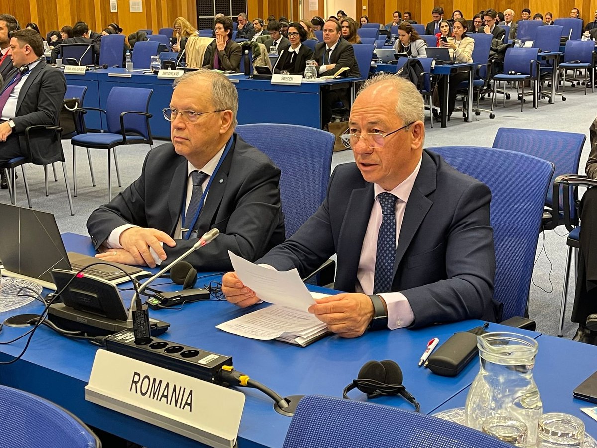 RO_Vienna's tweet photo. 🇷🇴 #Romania reaffirms its strong support to #COPUOS. We are strongly committed to advancing space exploration, sustainability, and international cooperation! 
🚀🌍 #COPUOS #STSC63 #SpaceDiplomacy #RomaniaInSpace

@UNOOSA @MAERomania https://t.co/mfYC9IXInM