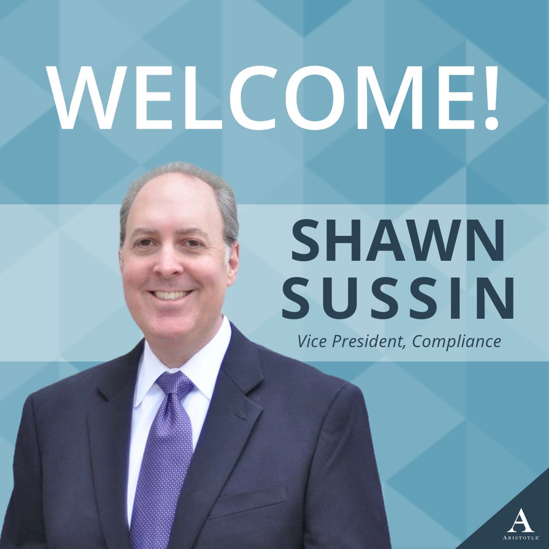 AristotleNews's tweet photo. Aristotle is excited to introduce Shawn Sussin as the new VP of Compliance. With over 25 years of experience with political and nonprofit management, he will focus on providing excellent political compliance services to our clients. Welcome, Shawn! #nowyouknow #nonpartisan https://t.co/3dmrFcAzeP