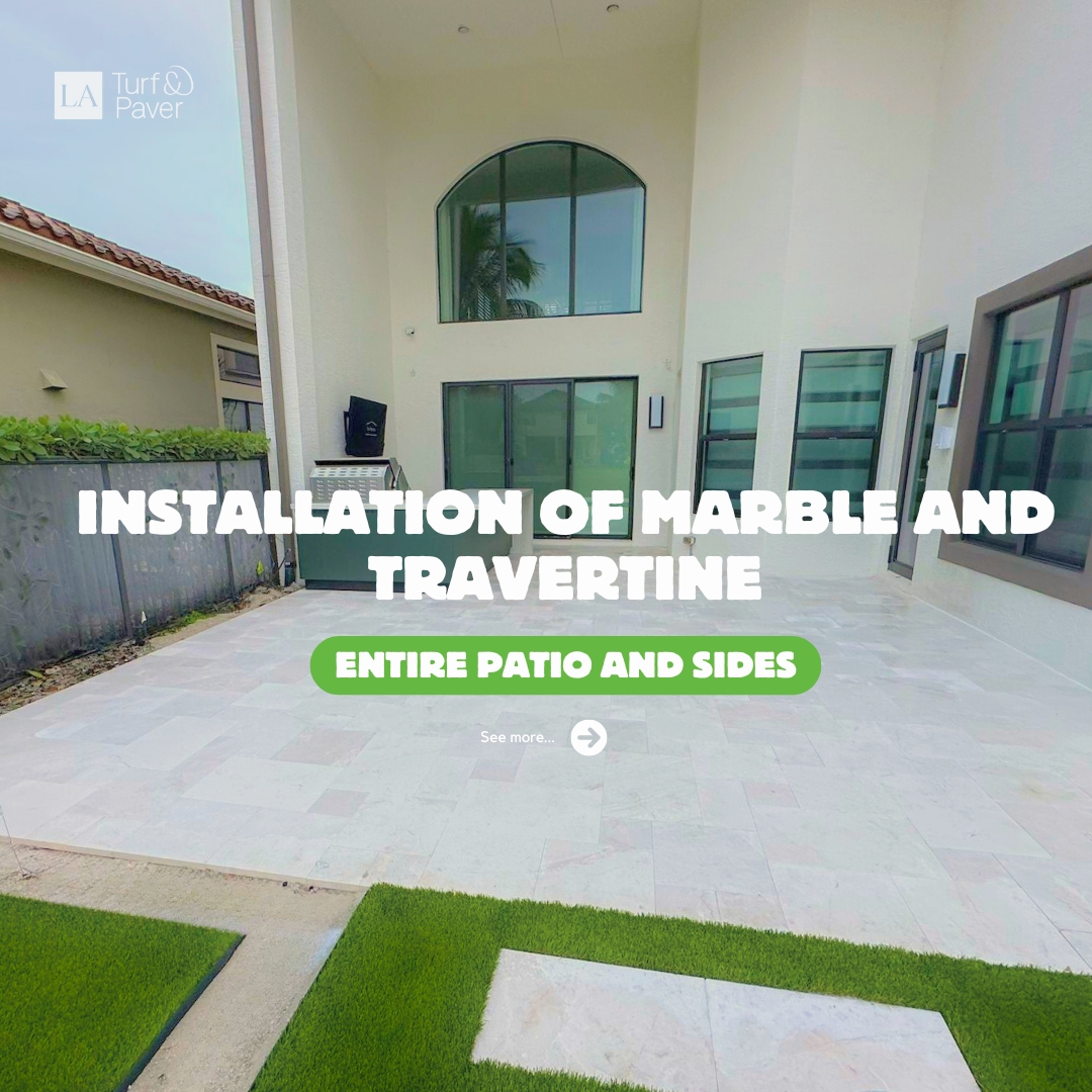 laturfandpaver's tweet image. Another project completed with excellence! 🏡✨
We have finished the installation of marble and travertine in designated areas of the patio and sides, achieving a high-end, elegant, and durable finish.
#MarbleInstallation #Travertine #LuxuryOutdoor