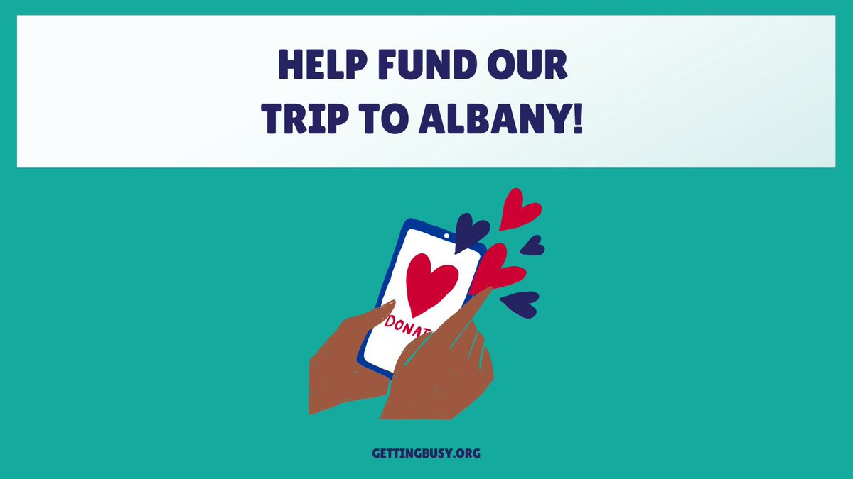 Our advocates are heading up to Albany! 

This trip will allow them to deepen their understanding of state government, policy, and exercise everything they have learned this year. 

Click the link below to help fund our trip! #GettingBusy