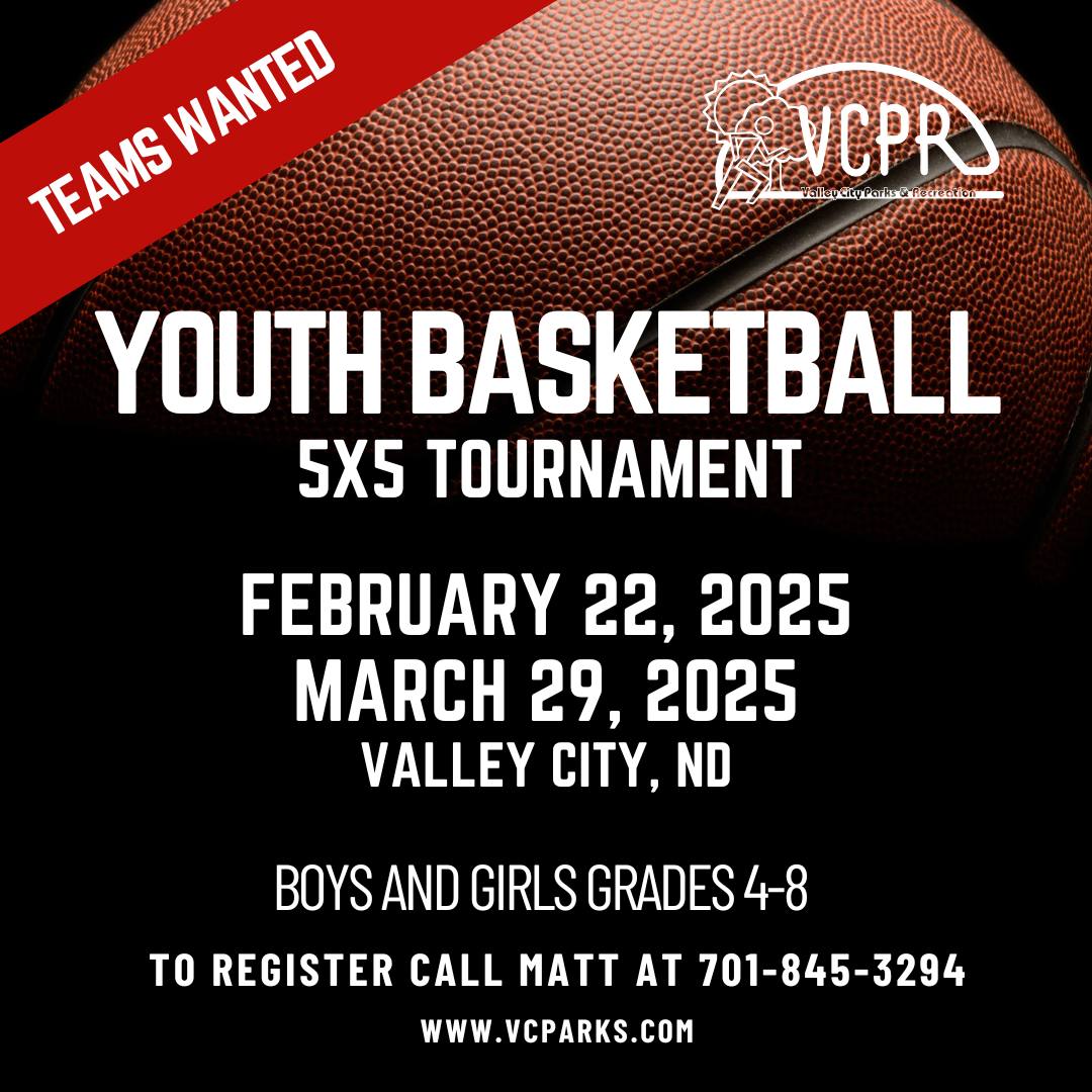 VCParkRec's tweet photo. We're looking for teams for our last two tournaments in Valley City. 

Saturday, February 22
Boys and Girls Grades 4 - 8
Saturday, March 29
Boys and Girls Grades 4 - 8
$200 entry fee per tournament

See more here: https://t.co/Nbsd4i1Kc6
Register by calling Matt at 701-845-3294 https://t.co/KW0oIAIWdW