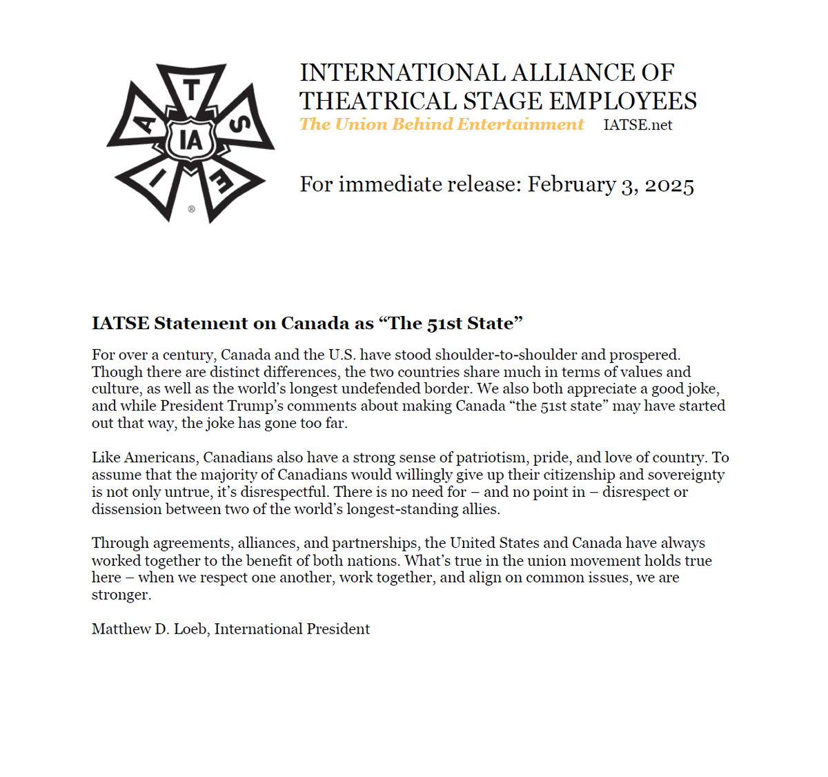 IATSE Canada 🇨🇦 tweet media