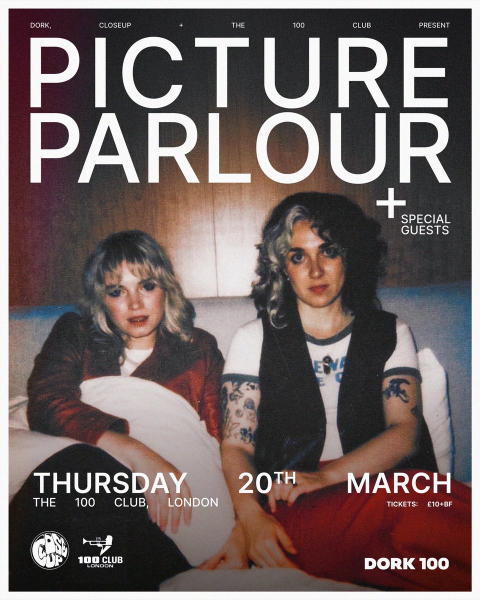 Welcome back to the Parlour…🎪 London, we’re kicking things things off at the 100 club. Tickets on sale now, catch ya there x
