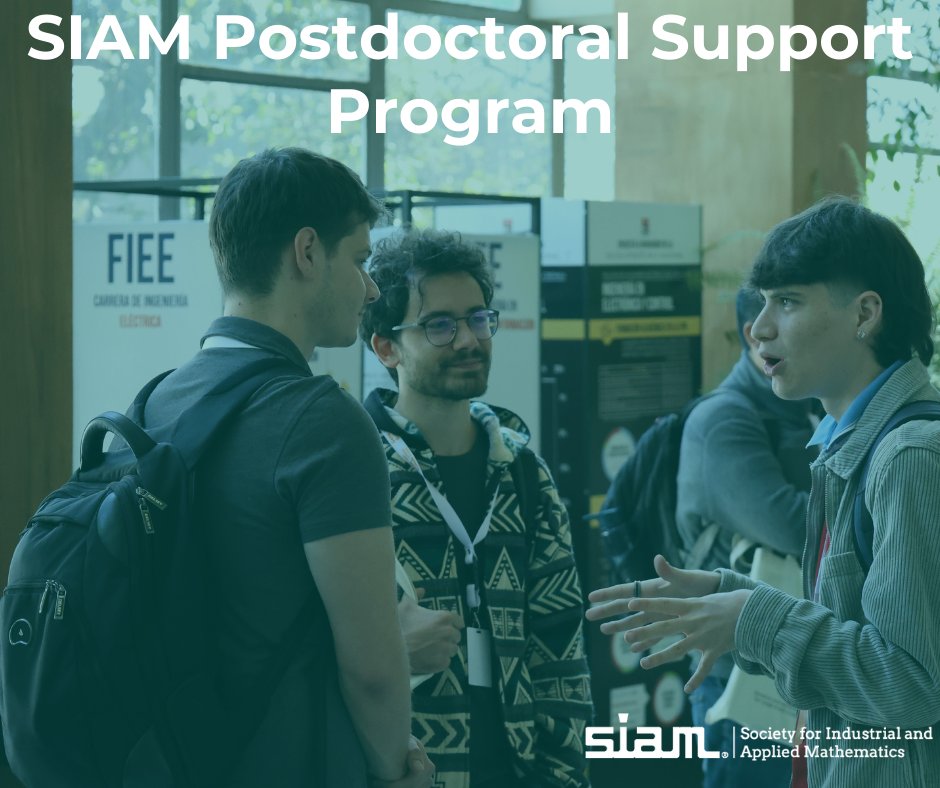 The priority deadline for the SIAM Postdoctoral Support Program is February 28, 2025! Don’t worry if you miss it—applications are reviewed on a rolling basis and will remain open until annual funding is expended.

Apply now: siam.org/programs-initi…