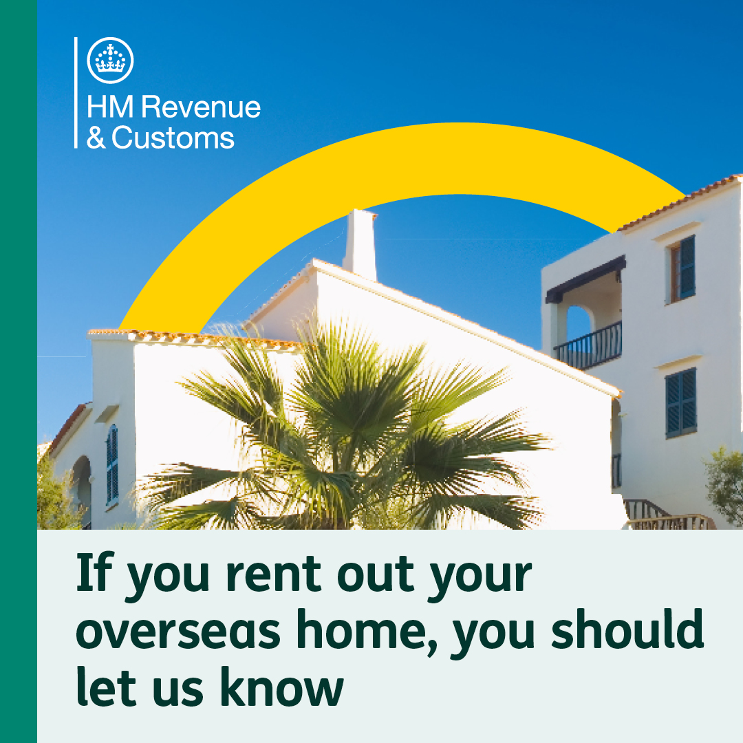 HMRCgovuk's tweet photo. Income from renting out an overseas home should be declared on your Self Assessment tax return.

If you have previously undeclared income from overseas property, you should tell us by using the Worldwide Disclosure Facility.

Find out more below. 👇

https://t.co/Eoq5ImfPIt https://t.co/4pf6LRJhp7