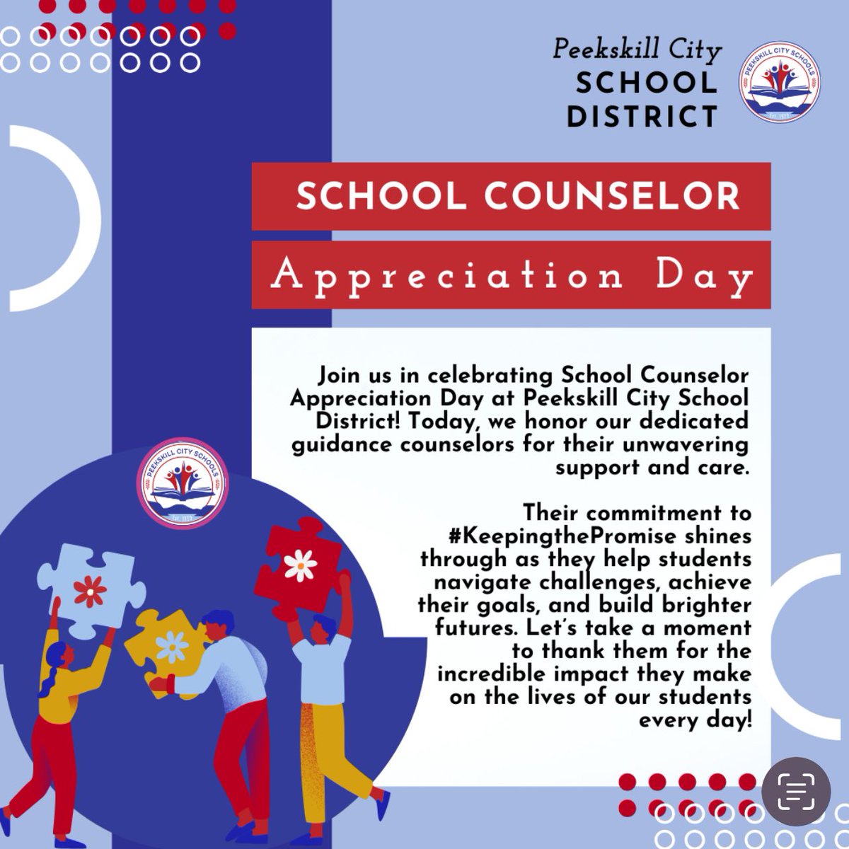 Today, we pause to show our gratitude and appreciation to all of our School Counselors! We thank them for their continued dedication. Please take a moment to share your appreciation for this amazing team of professionals.