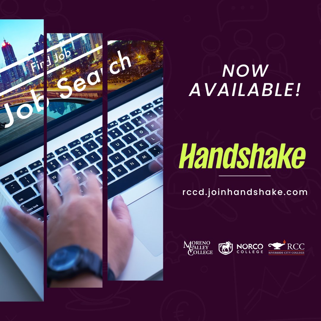 The wait is over, Handshake is now live! 🎉 Discover the #1 way for students to find jobs effortlessly with just your single sign-on! Start your journey to success today at rccd.joinhandshake.com
.
.
.
#Handshake #JobSearch #StudentSuccess #CareerReady