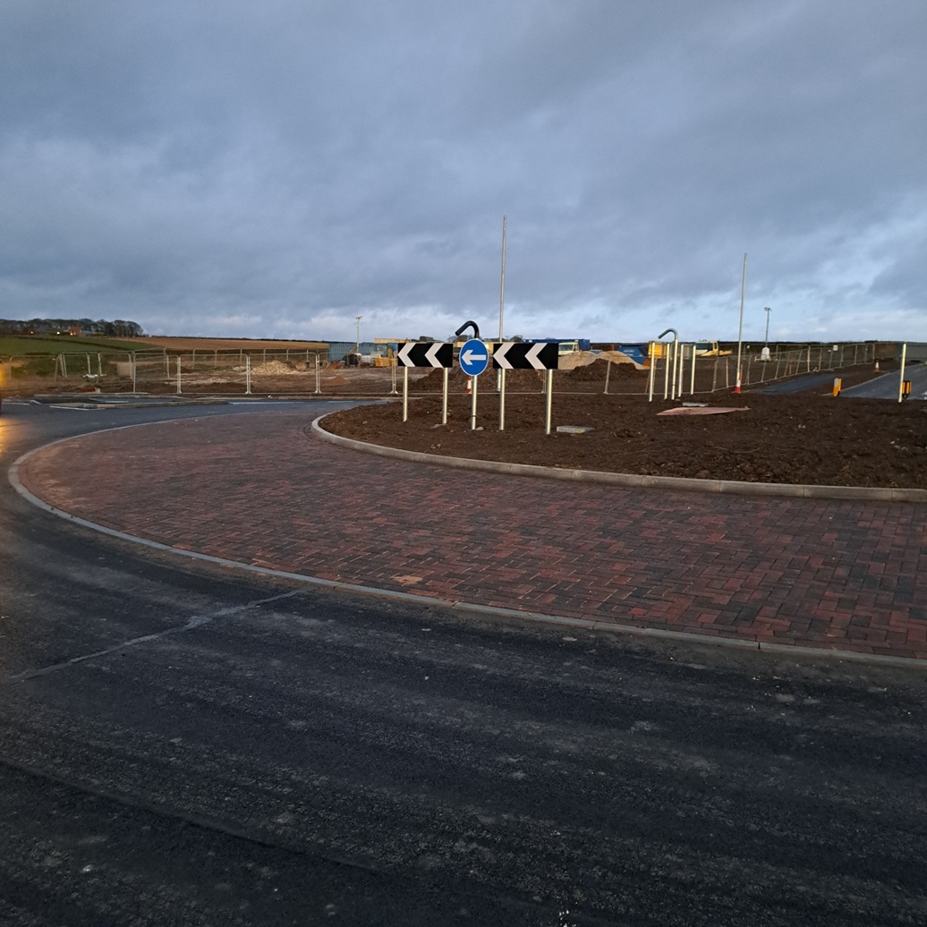Works are nearly complete on our scheme at Bempton Lane, Bridlington, where we have constructed a new roundabout which will serve new developments in the area.