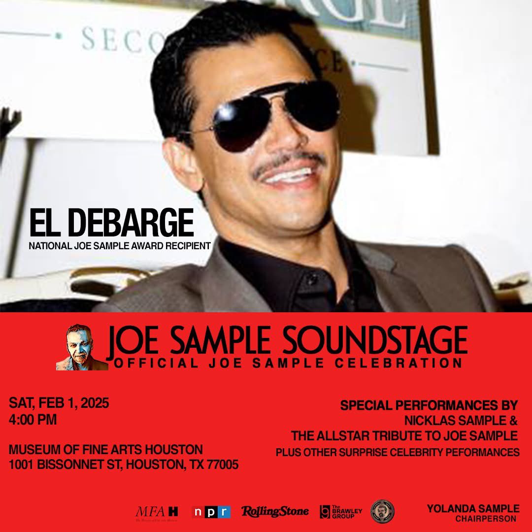 vellewismusic's tweet photo. Honored to be invited to speak for the presentation of the Joe Sample Soundstage National Medal of Honor awarded to El DeBarge and to celebrate Joe Sample’s birthday! 🎉🎹🎶 https://t.co/68hnlVMAcZ