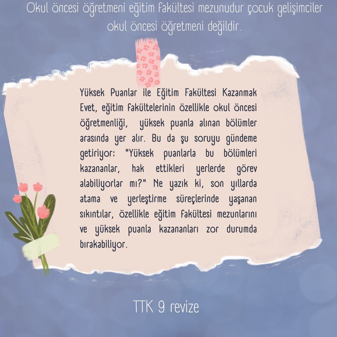 Herkes formasyonlu formasyonsuz öğretmen olacaksa eğitim fakültesi süs olsun diye mi yapıldı yks süs olsun diye mi yapiliyor? Neden yüksek puanlar ile eğitim fakültesi kazandık. Bunun için senelerce eğitim fakültesi kazanmak için cabaladik
<a href="/CihadDemirli/">Cihad Demirli</a>
#OkulÖncesiBizimHakkımız
