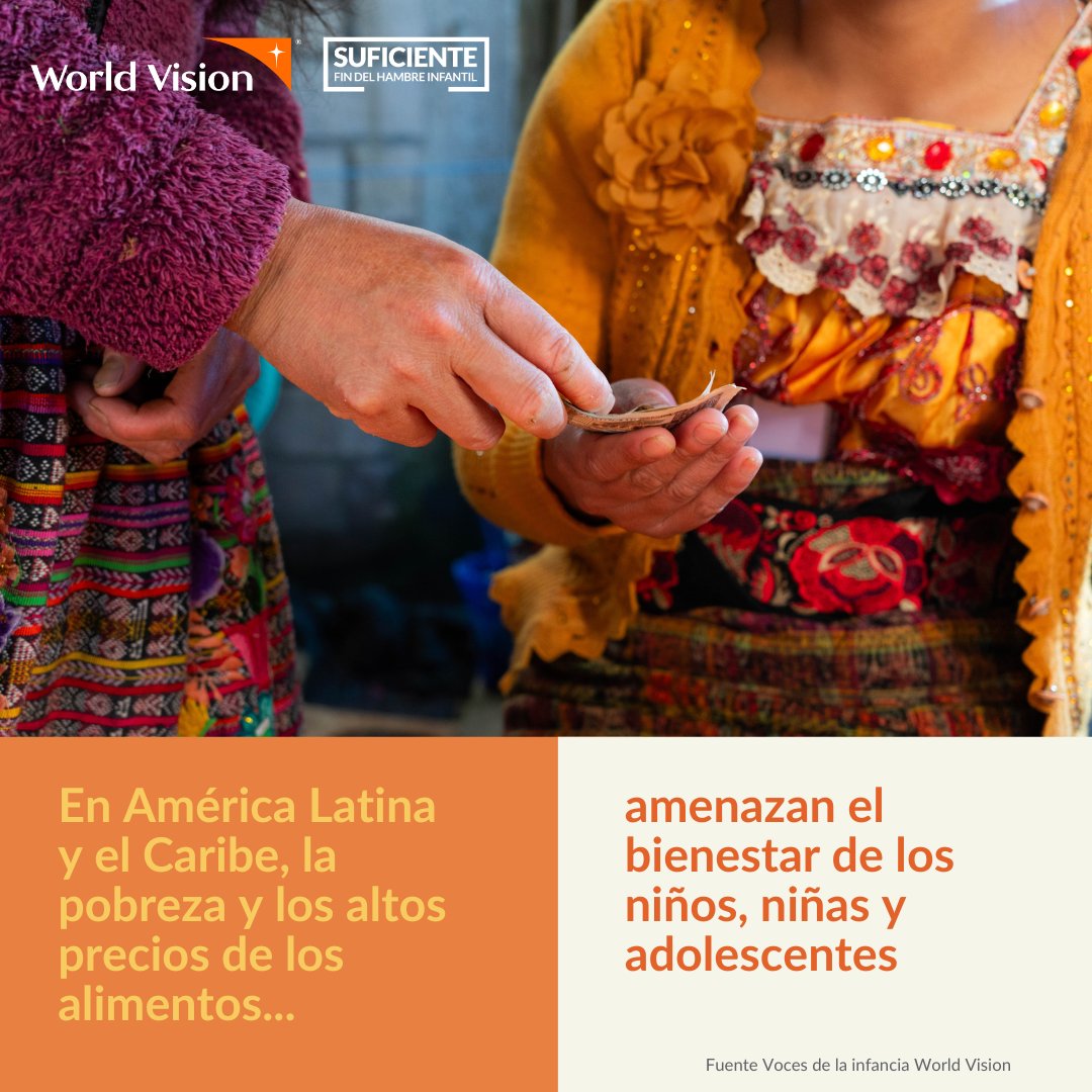 El bajo ingreso económico de las familias y los altos precios de los alimentos serían los principales factores de riesgo que exacerban la inseguridad alimentaria de niñas, niños y adolescentes en América Latina y el Caribe. 🤚❌