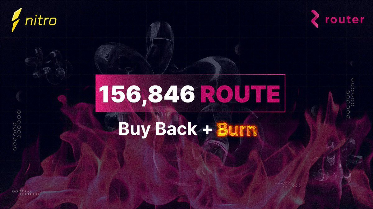 routerprotocol's tweet photo. Bridging with Nitro = Burning $ROUTE 🔥

Every month, 100% of Router Nitro’s revenue is used for a buyback and burn. 

For January, we’ve burned 156,846 ROUTE tokens!  

For full transparency, check the burn transaction here: https://t.co/34R4Rl6UTm