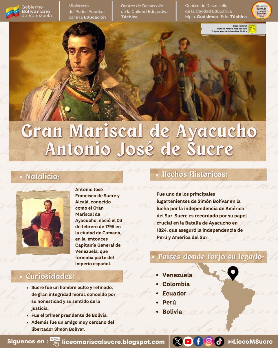 Complejo Educativo Mariscal Antonio José de Sucre tweet media